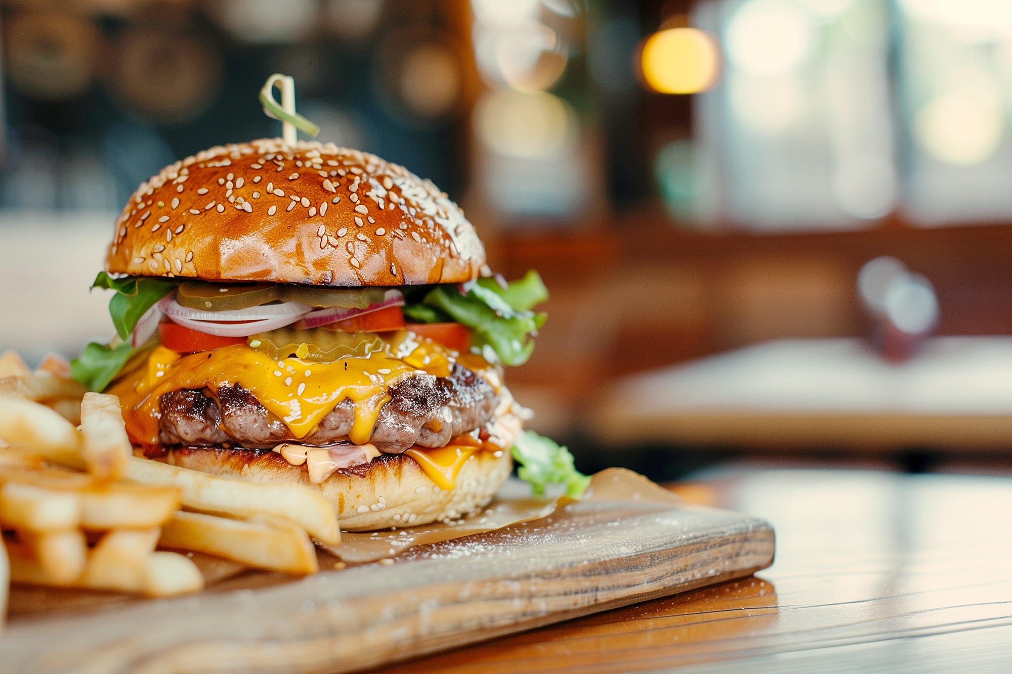 普通のハンバーガー